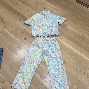 Floral Kids Pajamas Set